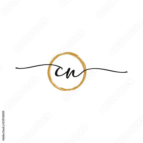 Letter C N Initial Beauty Logo Template