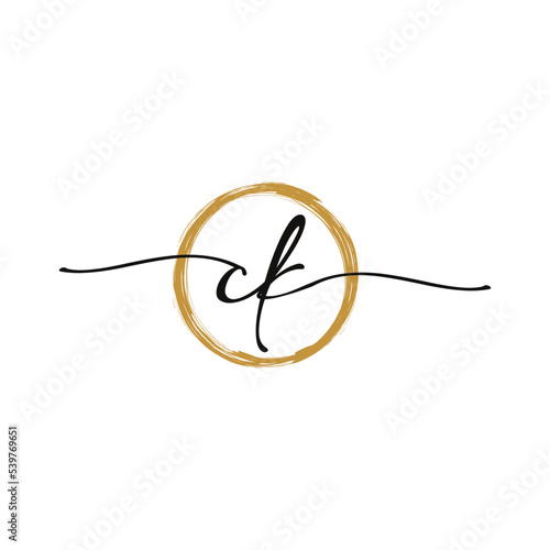 Letter C K Initial Beauty Logo Template