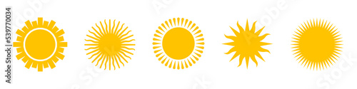 Sun icon set vector illustration