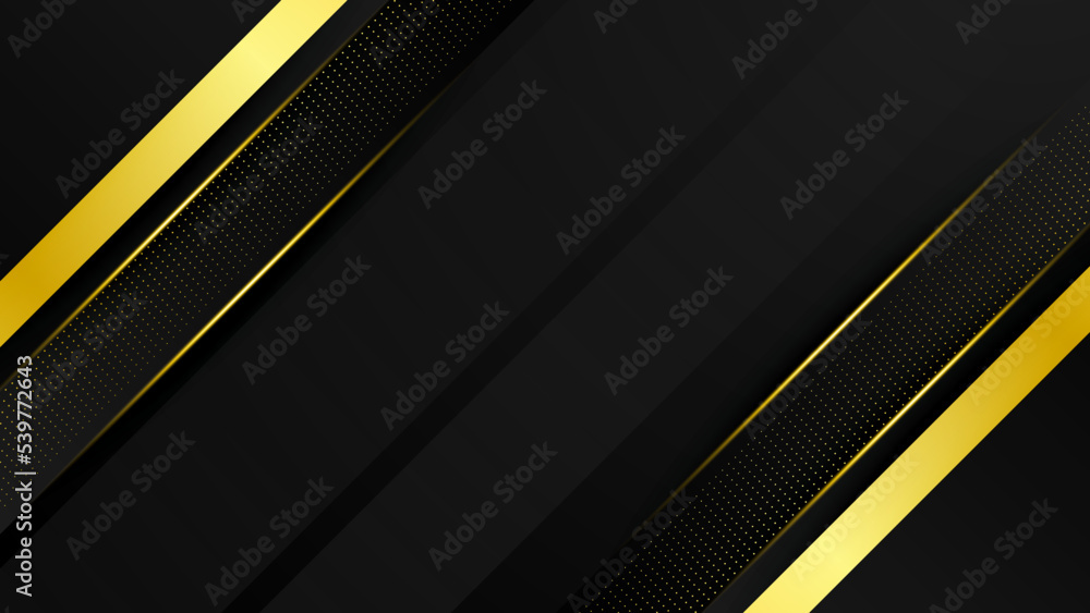 Abstract black and gold shapes background Abstract black and gold shapes background