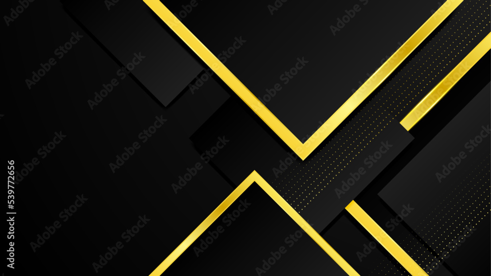 Abstract black and gold shapes background Abstract black and gold shapes background
