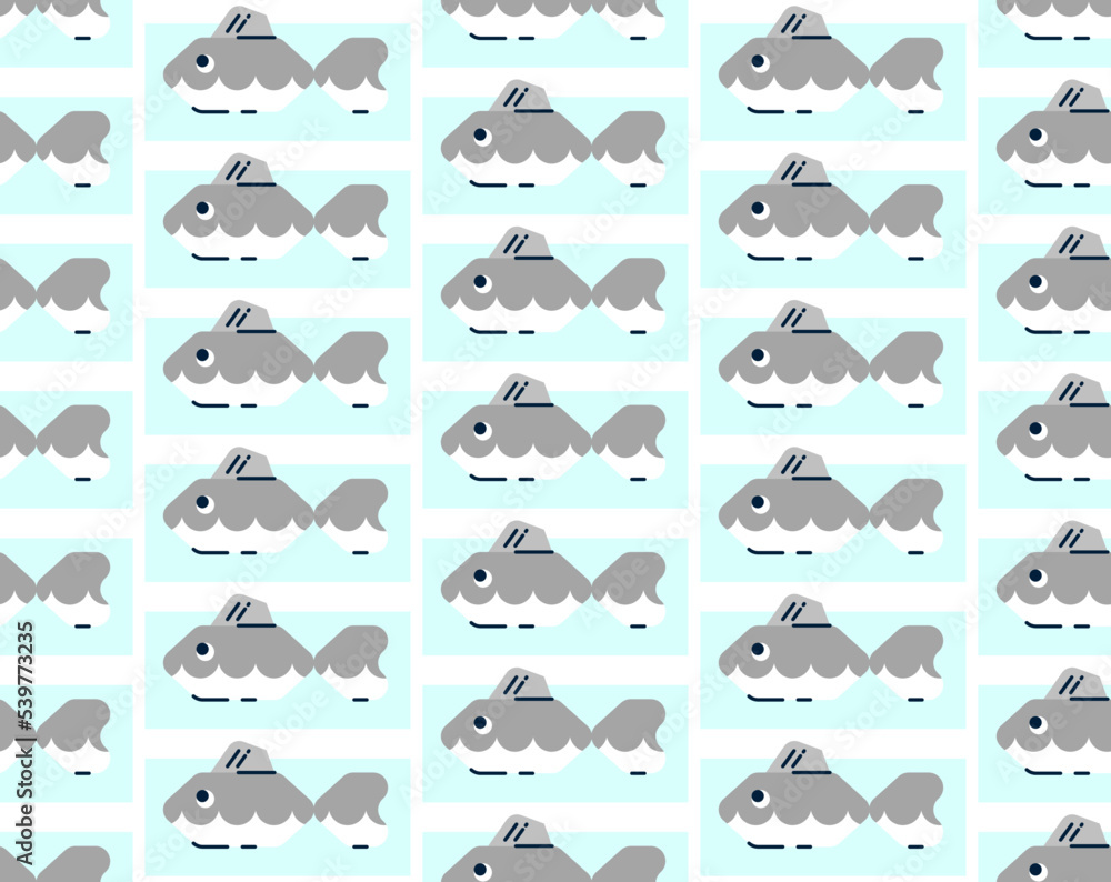 Seamless vector pattern made of cute fish Seamless vector pattern made of cute fish