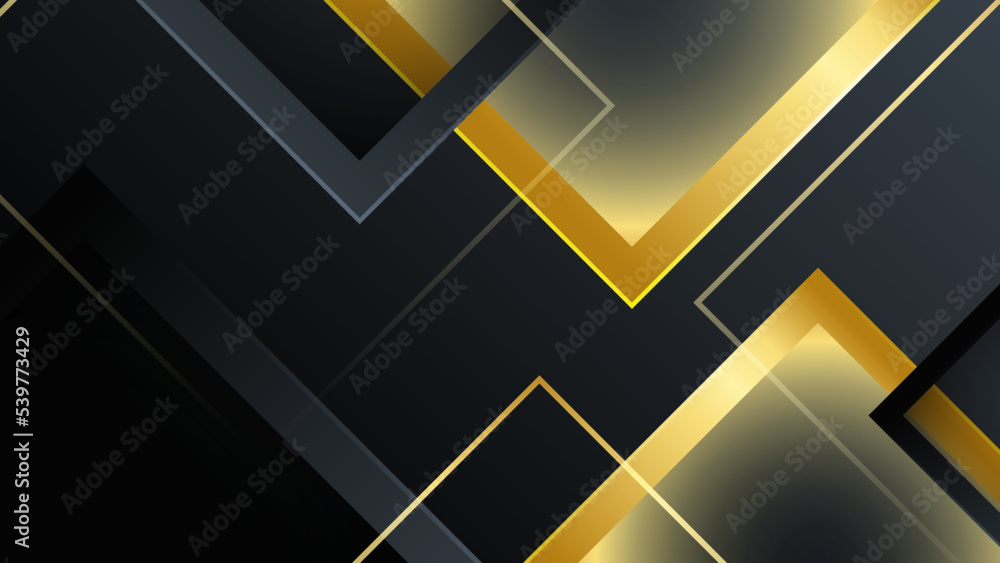 Abstract black and gold luxury geometric shapes background Abstract black and gold luxury geometric shapes background