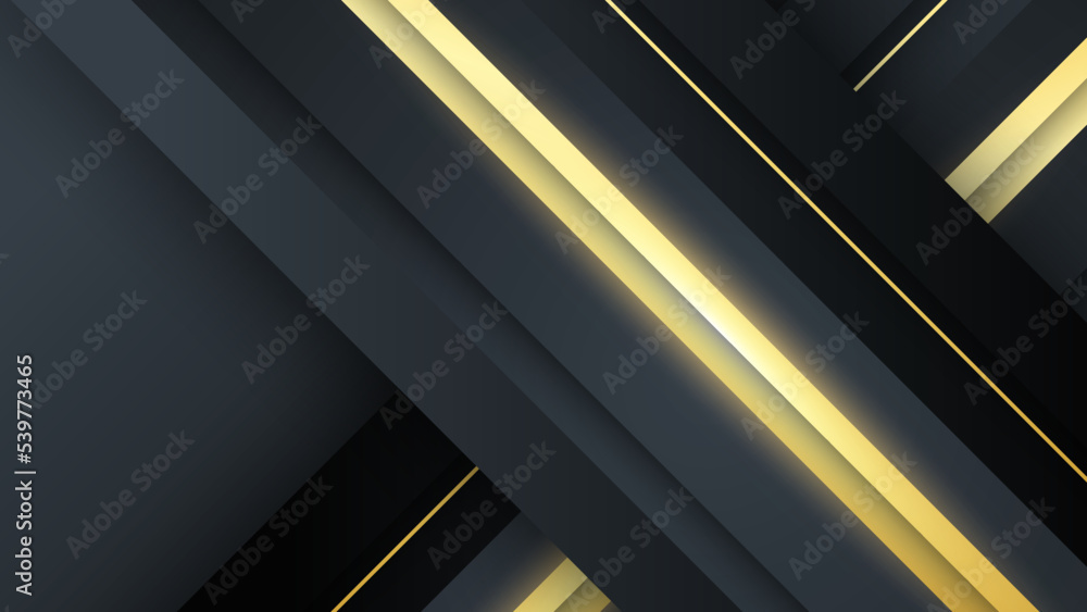Abstract black and gold luxury geometric shapes background Abstract black and gold luxury geometric shapes background