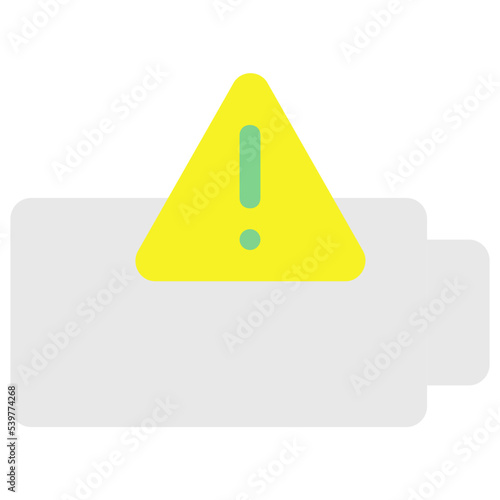 warning alert battery icon