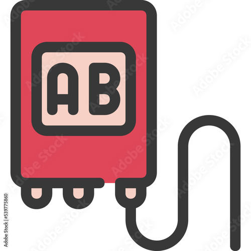 ab group blood bag icon