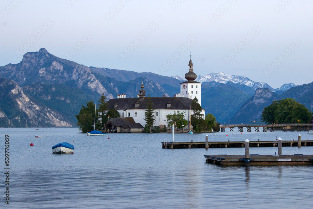 Castle Orth and lake Traunsee, Austria