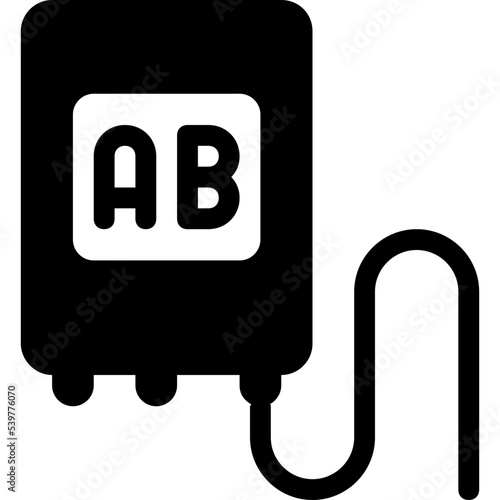 ab group blood bag icon