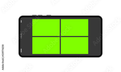 Phone call video template. Blank for inserting faces instead of chroma key