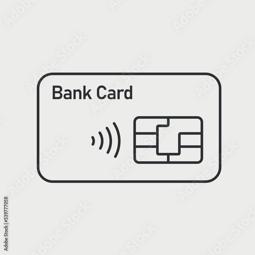 Banking card line icon. Credit Card Related. Editable Stroke vector illustration