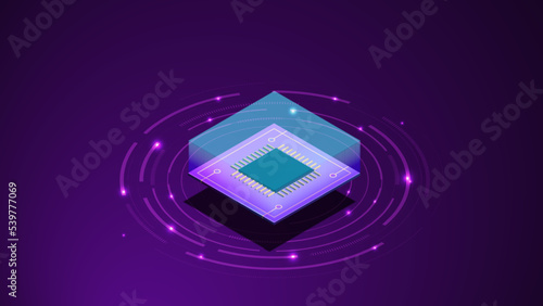 Gradient microchip processor background
