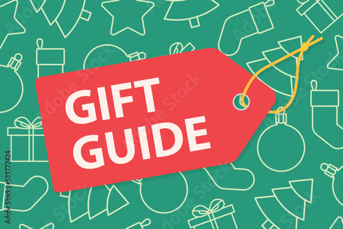 christmas gift guide concept- vector illustration