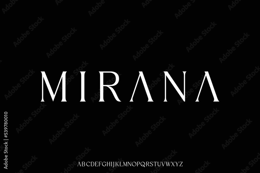 Fototapeta premium Elegant luxury serif font vector for your company