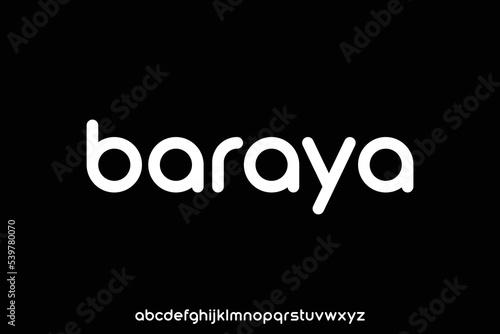 Modern bold rounded display font vector
