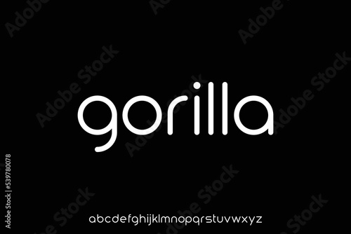 Modern creative rounded sans serif font vector minimal design