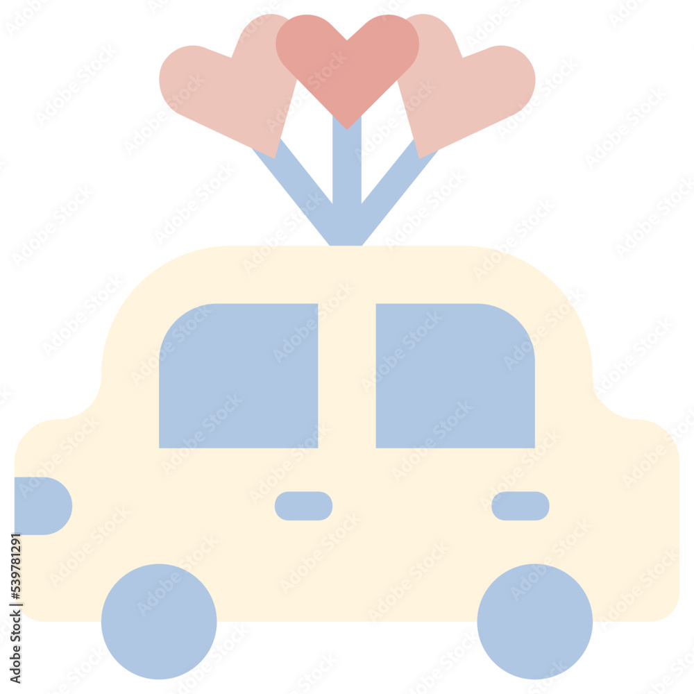 Obraz premium car valentine icon