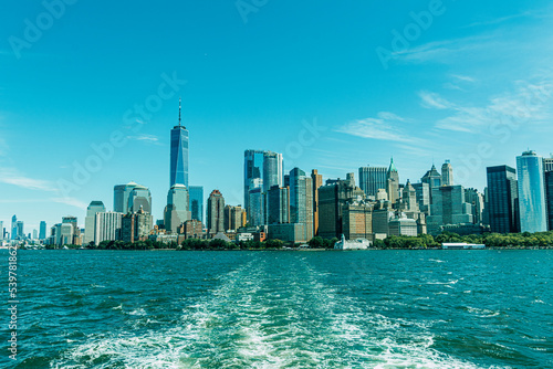 Fotos de Manhattan desde el ferry que dirige a Liberty island.