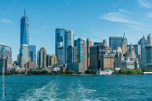 Fotos de Manhattan desde el ferry que dirige a Liberty island.
