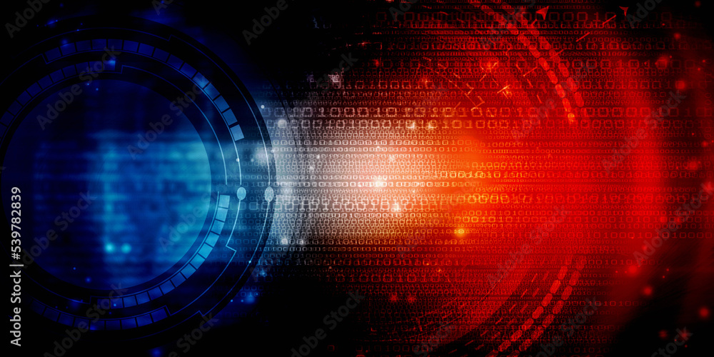 Obraz premium 2d illustration Abstract futuristic electronic circuit technology background 