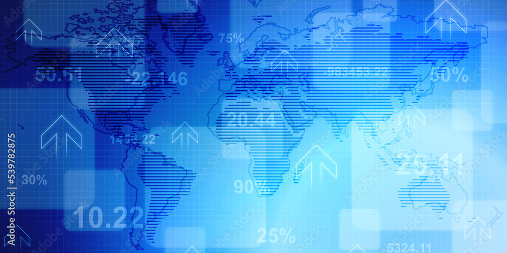 Obraz premium 2d illustration world map abstract background