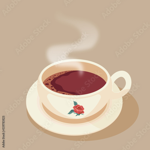 A cup of aromatic cocoa