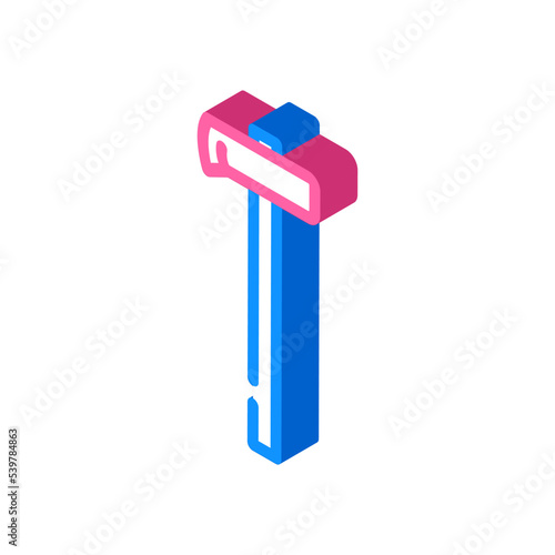 splitting maul hatchet isometric icon vector. splitting maul hatchet sign. isolated symbol illustration