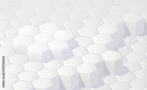 3d white gray hexagon podium minimal studio background. Display for cosmetics and beauty fashion product.