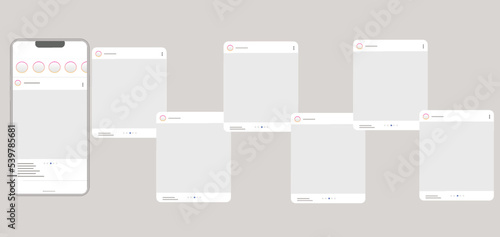 Social media carousel post template