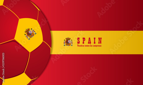 vector abstract background spain flag, vector illustration and text, perfect color combination