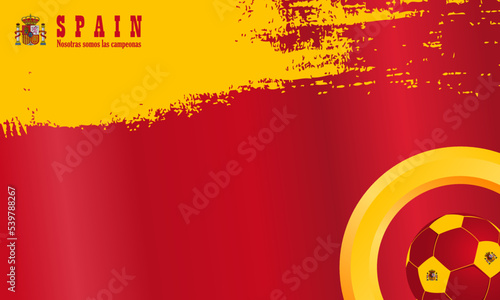vector abstract background spain flag, vector illustration and text, perfect color combination