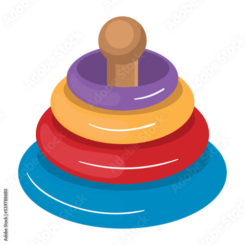 ring stacker toy icon