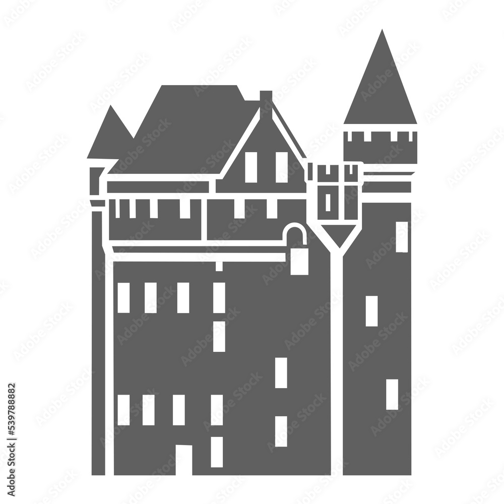 medieval castle in the castle illustration png transparent background