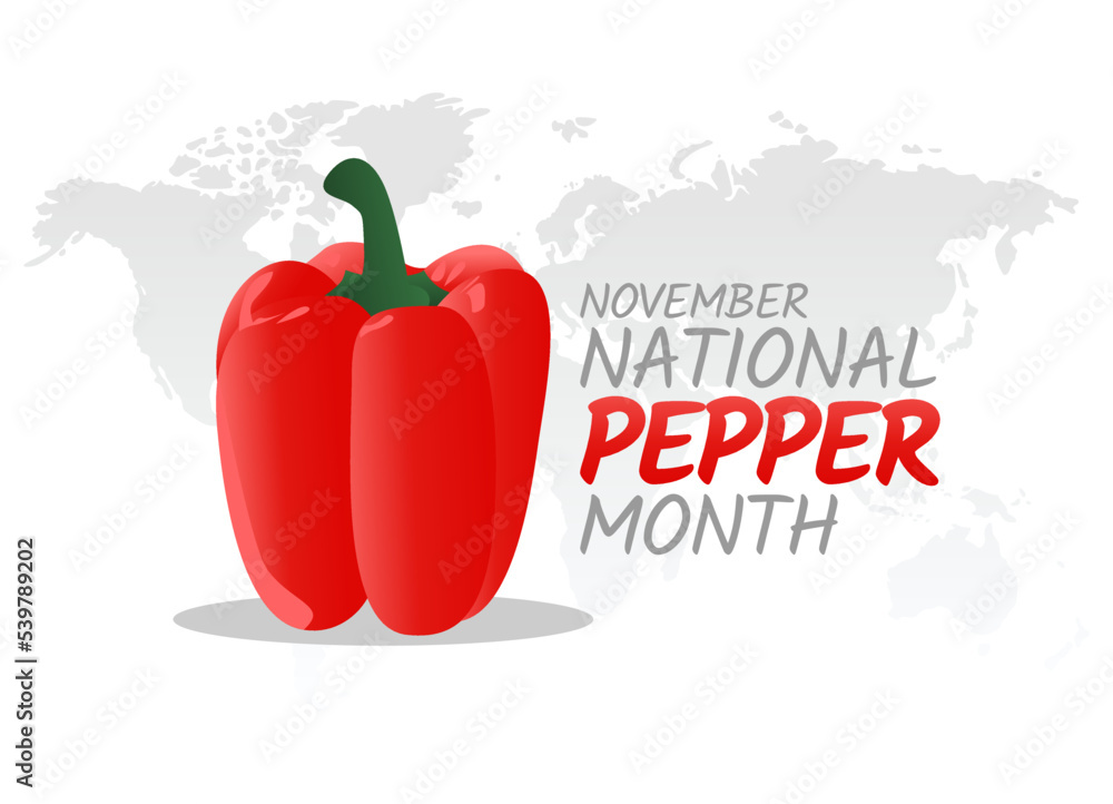 vector graphic of national pepper month good for national pepper month