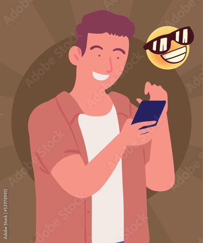 guy using smartphone