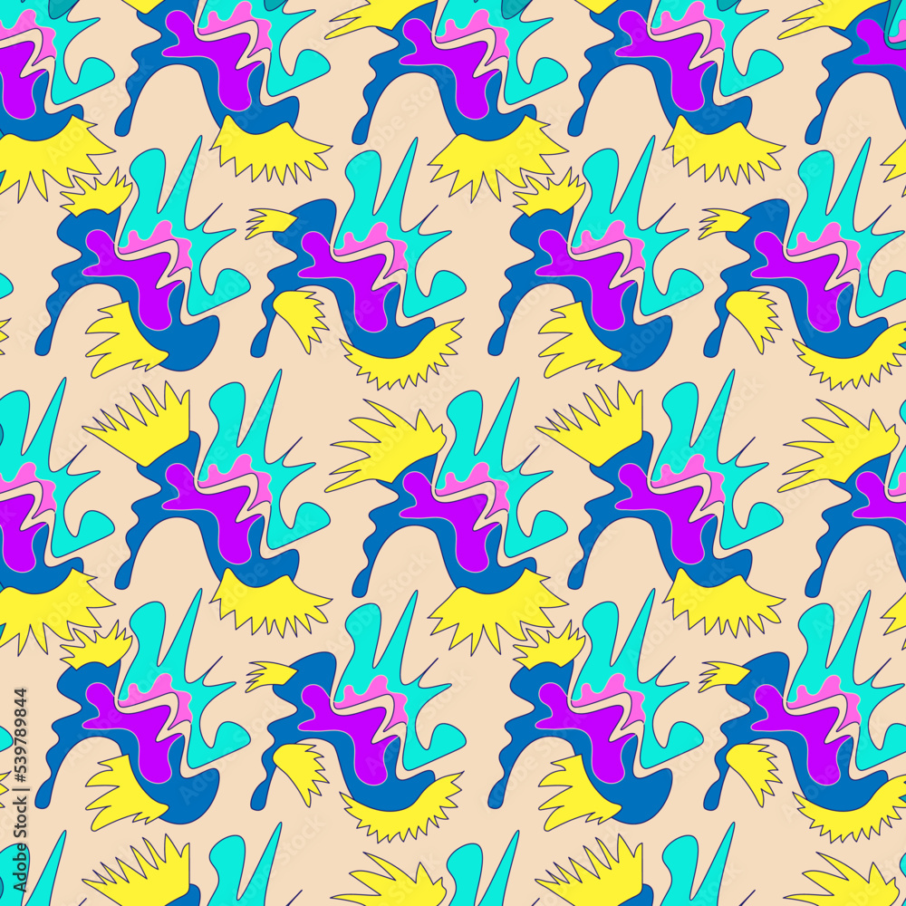 Seamless vector artwork with unusual repeat patterns