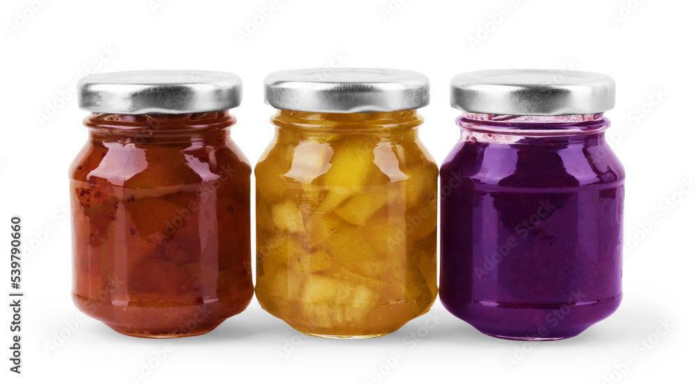 Jar with jam (cherry, blueberry, lemon) Jar with jam (cherry, blueberry, lemon)