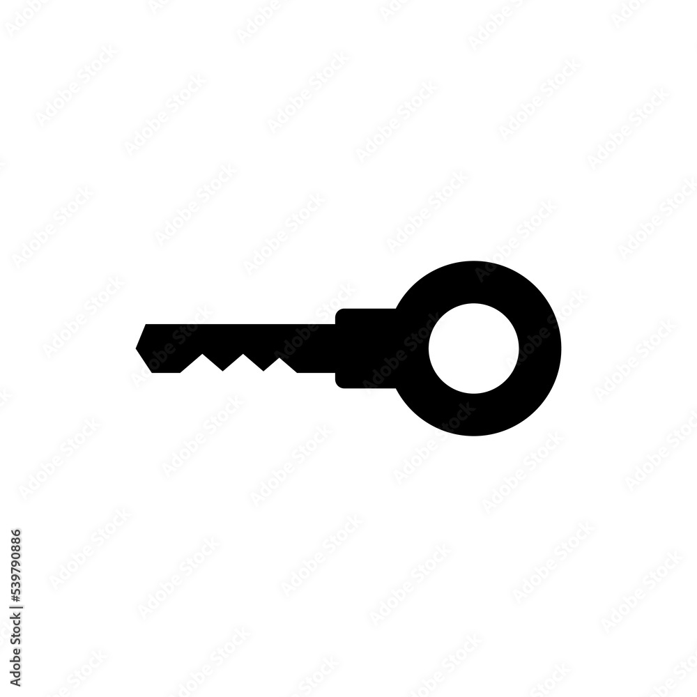key icon flat style isolated on white background key icon flat style isolated on white background