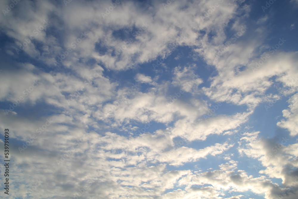 Cloudscape Background in Sunny Day With Blue Sky