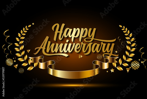 Happy Anniversary banner design. anniversary celebration vector