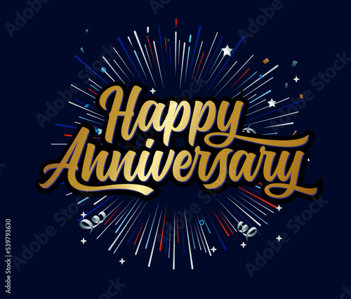 Happy Anniversary banner design. anniversary celebration vector