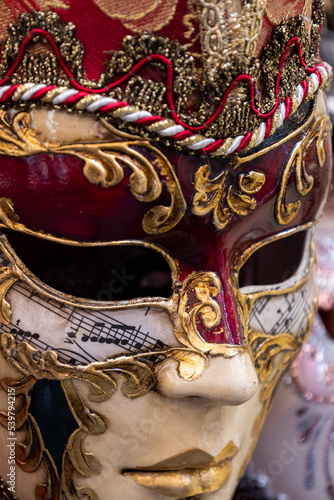 decorated mask for the Venetian carnival.