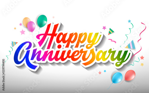 Happy Anniversary banner design. anniversary celebration vector