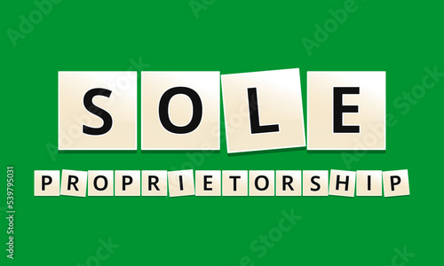 Sole Proprietorship Scrabble Text