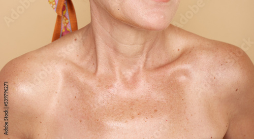 Nude Neck and Shoulders Clean Skin For beauty