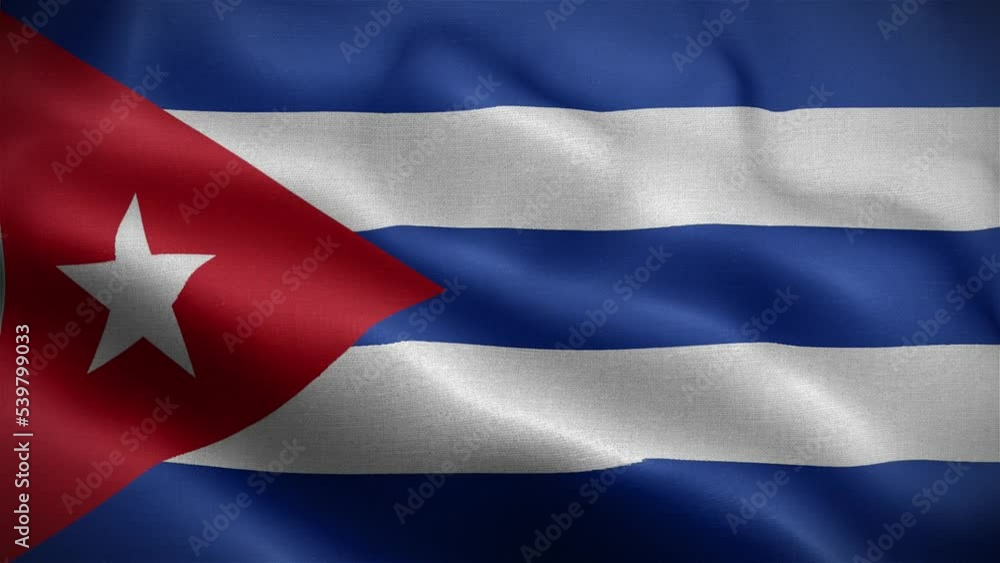 Flag of Cuba fluttering in the wind. Flag of Cuba fluttering in the wind.