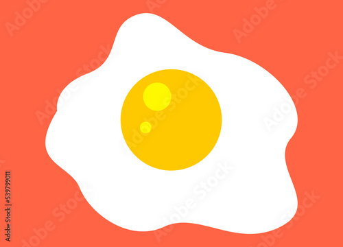 egg omelette illustration vector