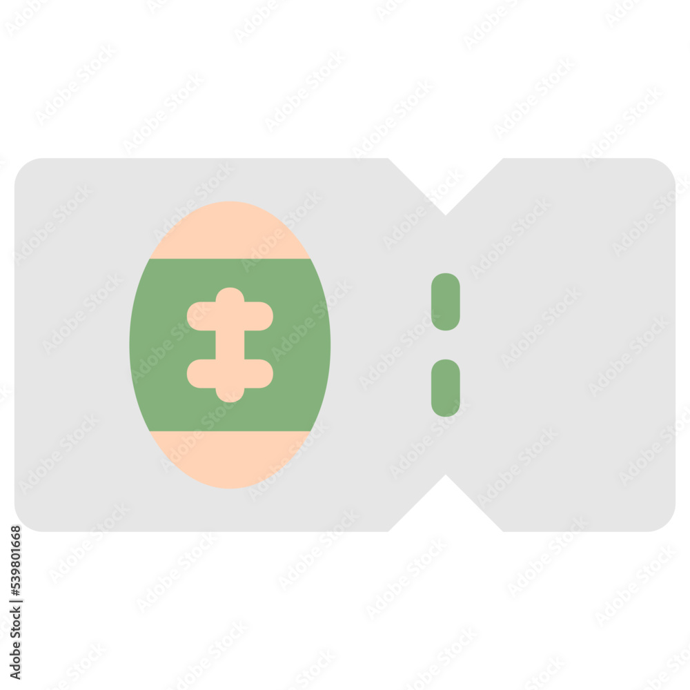 Fototapeta premium ticket rugby icon