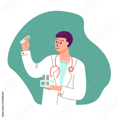 Blood sample tubs in laboratory