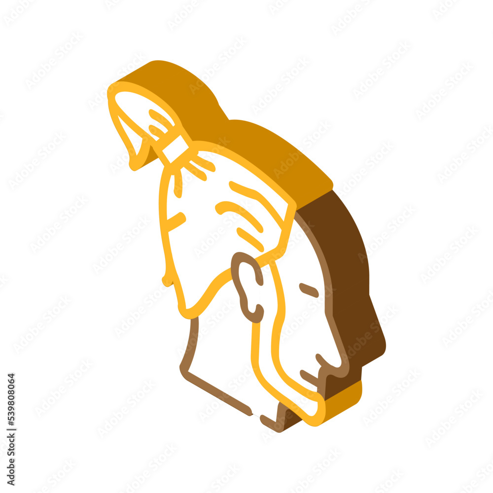 man bun hairstyle male isometric icon vector. man bun hairstyle male sign. isolated symbol illustration