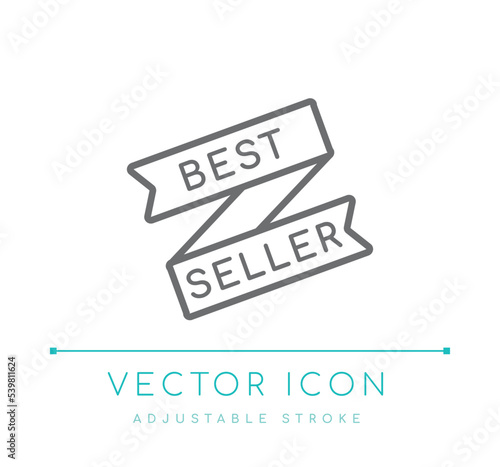 Best Seller Banner Line Icon